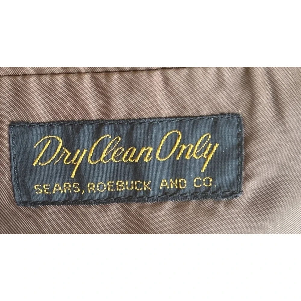 Sears Men's Store Vintage 44R Tan Corduroy 2-Button 70s Blazer Jacket 70's